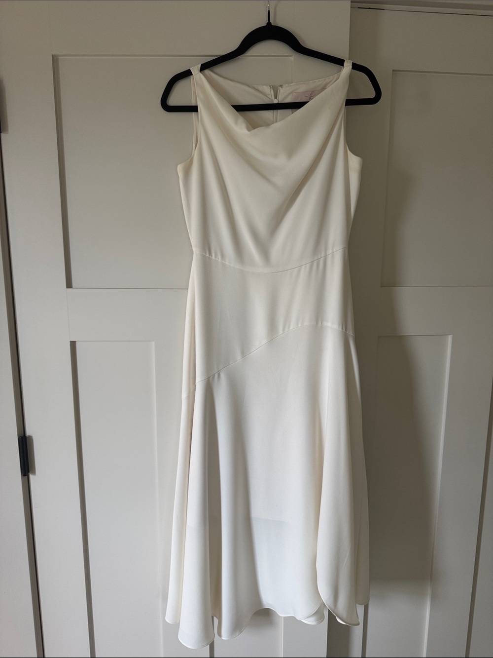 Gal Meets Glam Ivory Cowl Neck Midi Dress